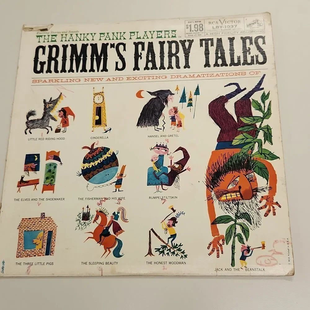 The Hanky Pank Players Grimm's Fairy Tales Vinyl Record Album Vintage